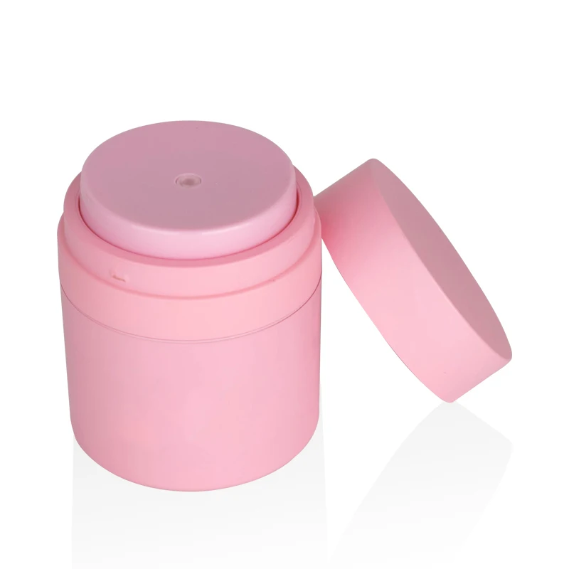 Skincare Packaging 50ml 30ml 15ml All Frosted Matte pink Airless Pump Jars Airless Bottles