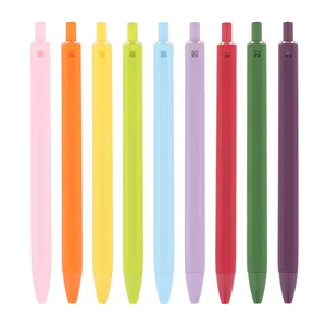2026 Hot Sale Office Stationery Macaron Color Gel Ink Pen Custom Logo Simple Water-Based Retractable Ballpoint Pens
