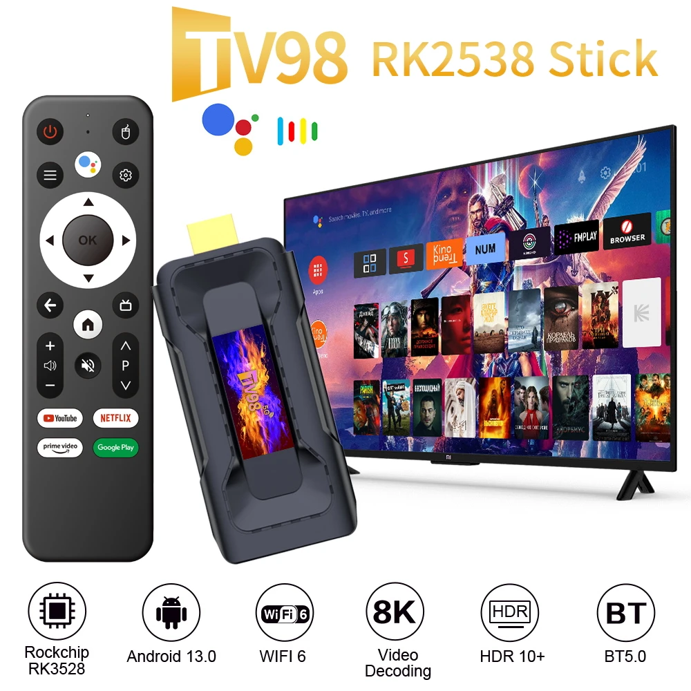 TV98 RK3528 Smart TV Box - Android 13, 4GB RAM, 64GB Storage