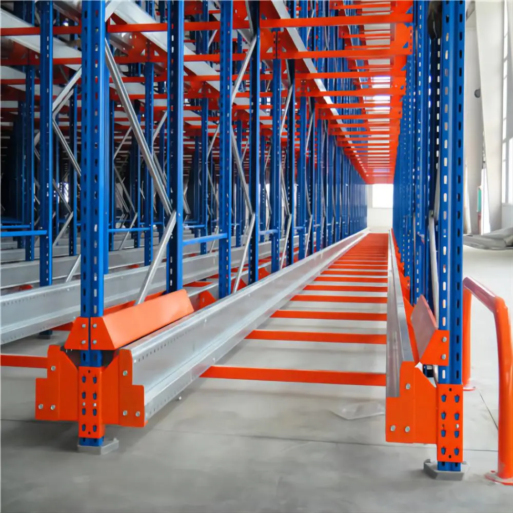 Energy-Efficient Automatic Storage Warehouse Rack System Industrial Racks Pallet Radio Shuttle Racking With Two-Way Shuttle Cars