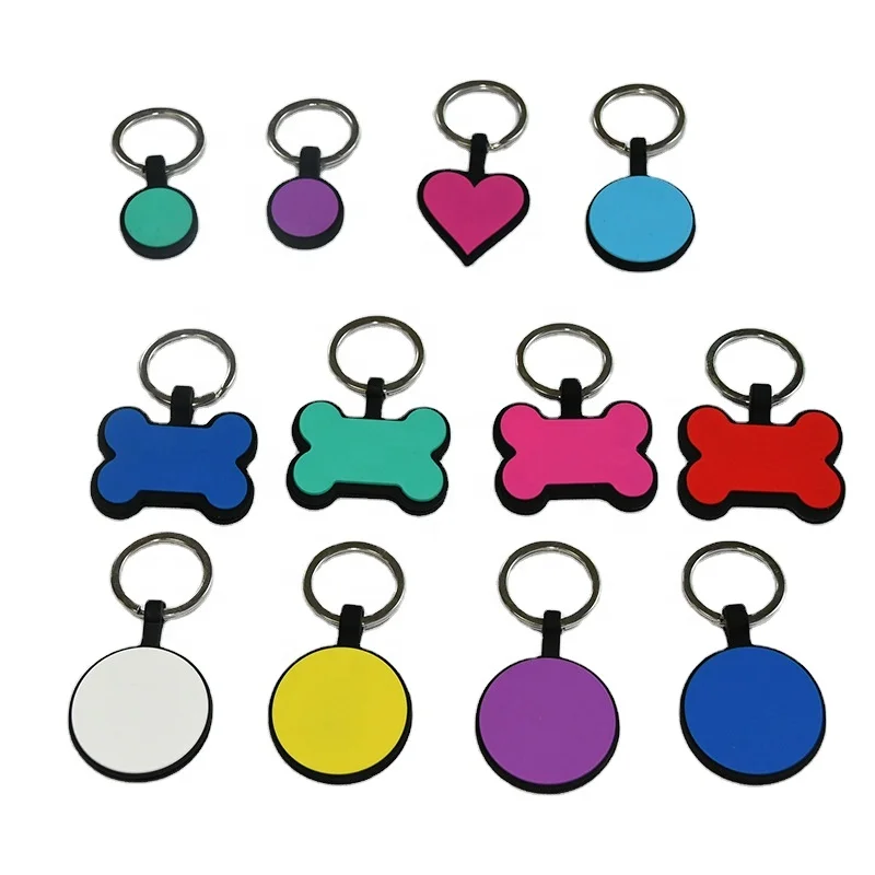 Новый дизайн, силиконовые Жетоны для собак, жетоны на шнурке из ПВХ в форме кости, жетоны для собак и кошек на заказ