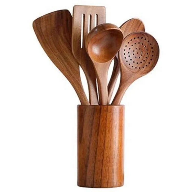 wooden kitchenware set