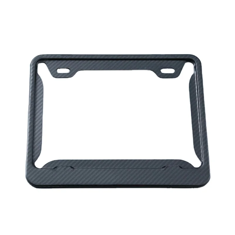 License Plate Frame Carbon Fiber Stainless Steel Blank Motorcycle License Plate Frame