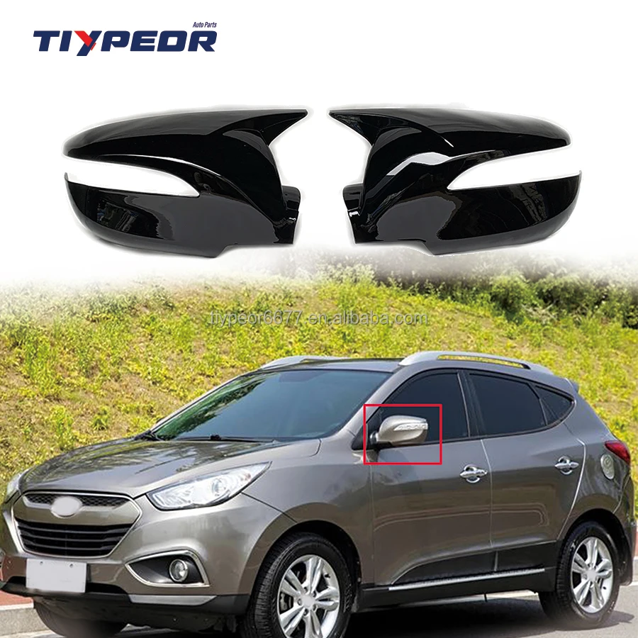 product tiypeor car rearview side mirror cover for hyundai ix35 2010   2015 2011 2012 2013 2014 car body kits abs mirror cap accessories-3