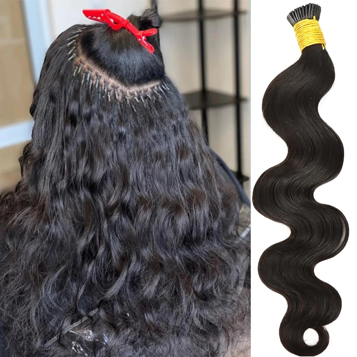 3b 3c 4a Kinky Curly I Tip Hair Extensions Human Hair Indian Pre Bonded 100 Keratin Stick Tips