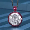 White diamond pendant with Chopin chain