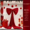 Lazo grande de terciopelo - Decoración de la sala de bodas 7