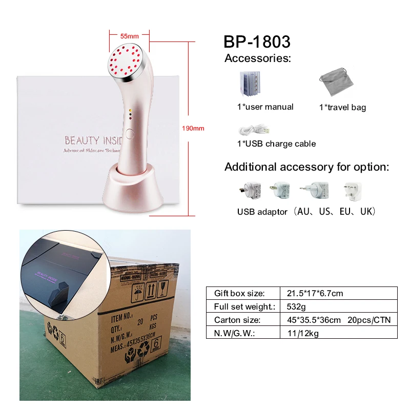 High Quality Face Lifting Device Infrared Red Light Therapy Beauty Salon Equipment Warming Face Care Beauty Product