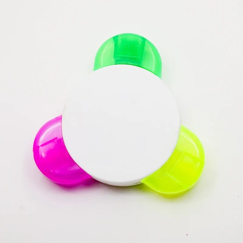 Пользовательский логотип 5 в 1 Пентаграмма форма Хайлайтер для рекламы подарок флуоресцентные чернила цветной с индивидуальным