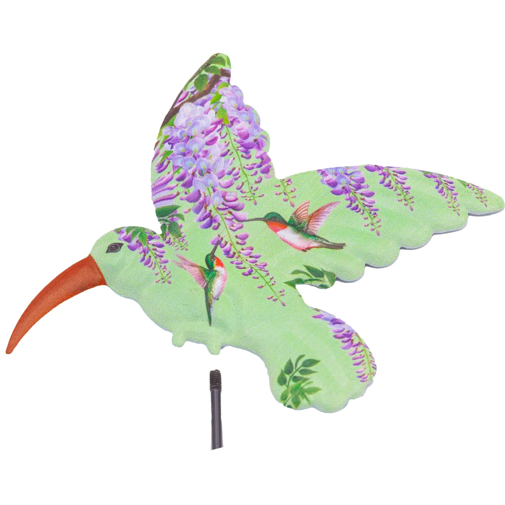 Green Hummingbird Metal  Plant Stake Outdoor Yard Planter Flower Pot Hummingbird Stakes Garden Decoration