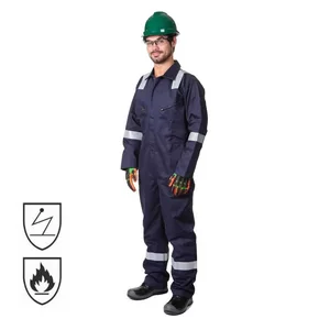 CE Certificate Antistatic FR Fireproof FRC Worker Oil and Gas Oil Refinery Workwear Welder Welding Coverall Working Uniform