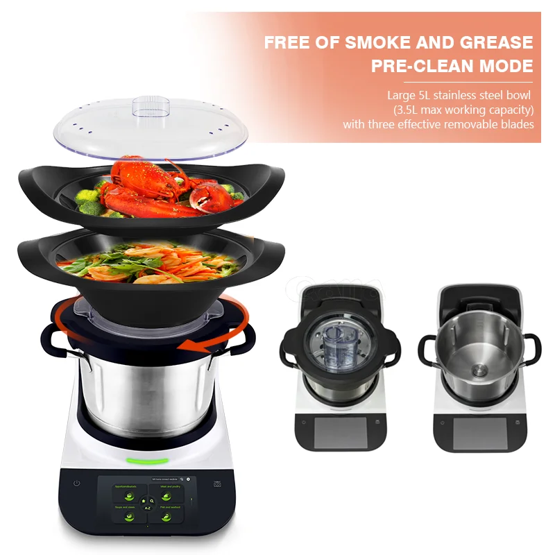 Cooking Robot QANA Mixer Stand Multifunctional Electric Blander and Termomix Food Processor Cooking Robot