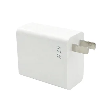 Super fast charging US standard 67W usb-c power adapter customized logo White Wall Block Adapter Charger