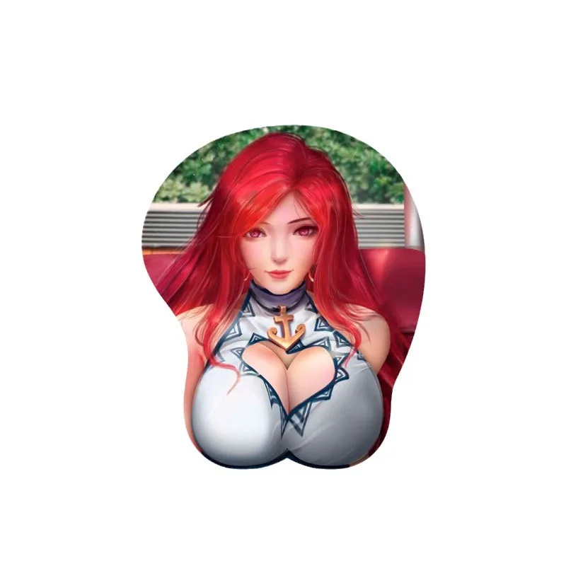 Low MOQ Custom Exclusive Anime Boob 3d Custom Printed Characters Big Chest Mousepads Mouse Pad with Boobs