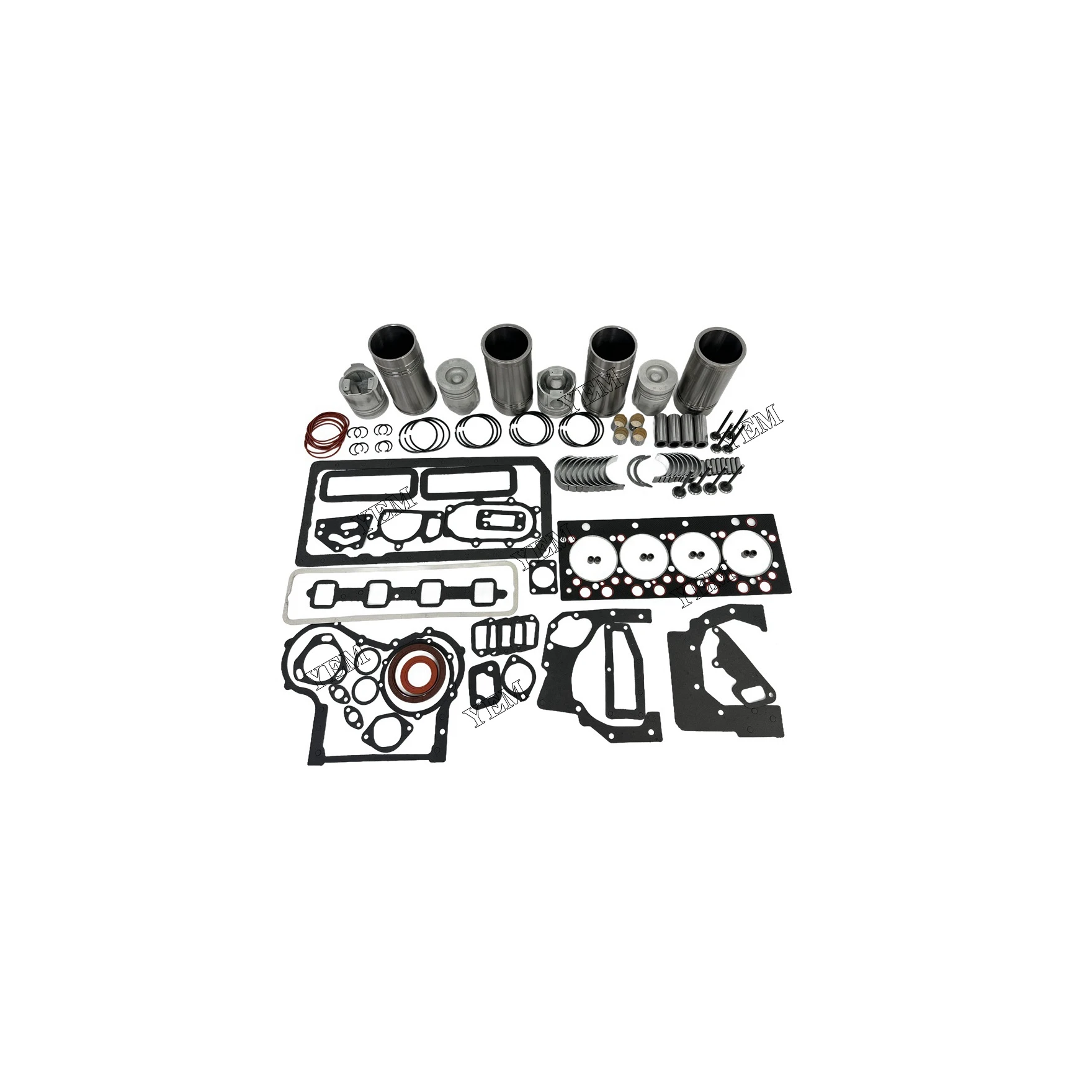 YD4102 Cylinder Liner and Gasket Kit With Bearing Valve Guide for Yangdong Excavators Engine Rebuild Kit