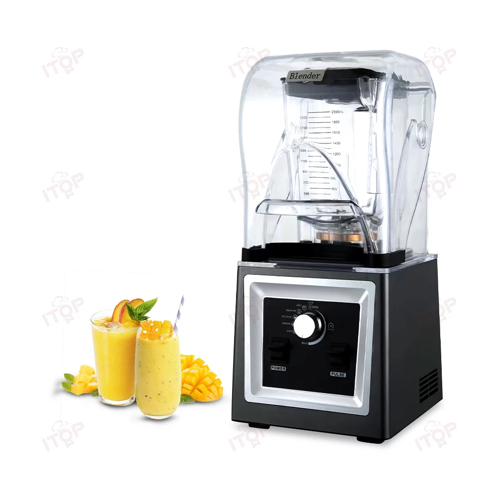 Multifunctional High Power Large Quiet Commercial Frozen Juice Blender With Sound Enclosure
