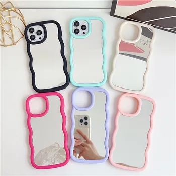 Ins style full coverage tpu silicone multi color luxury makeup mirror phone case for iPhone vivo oppo oneplus infinix