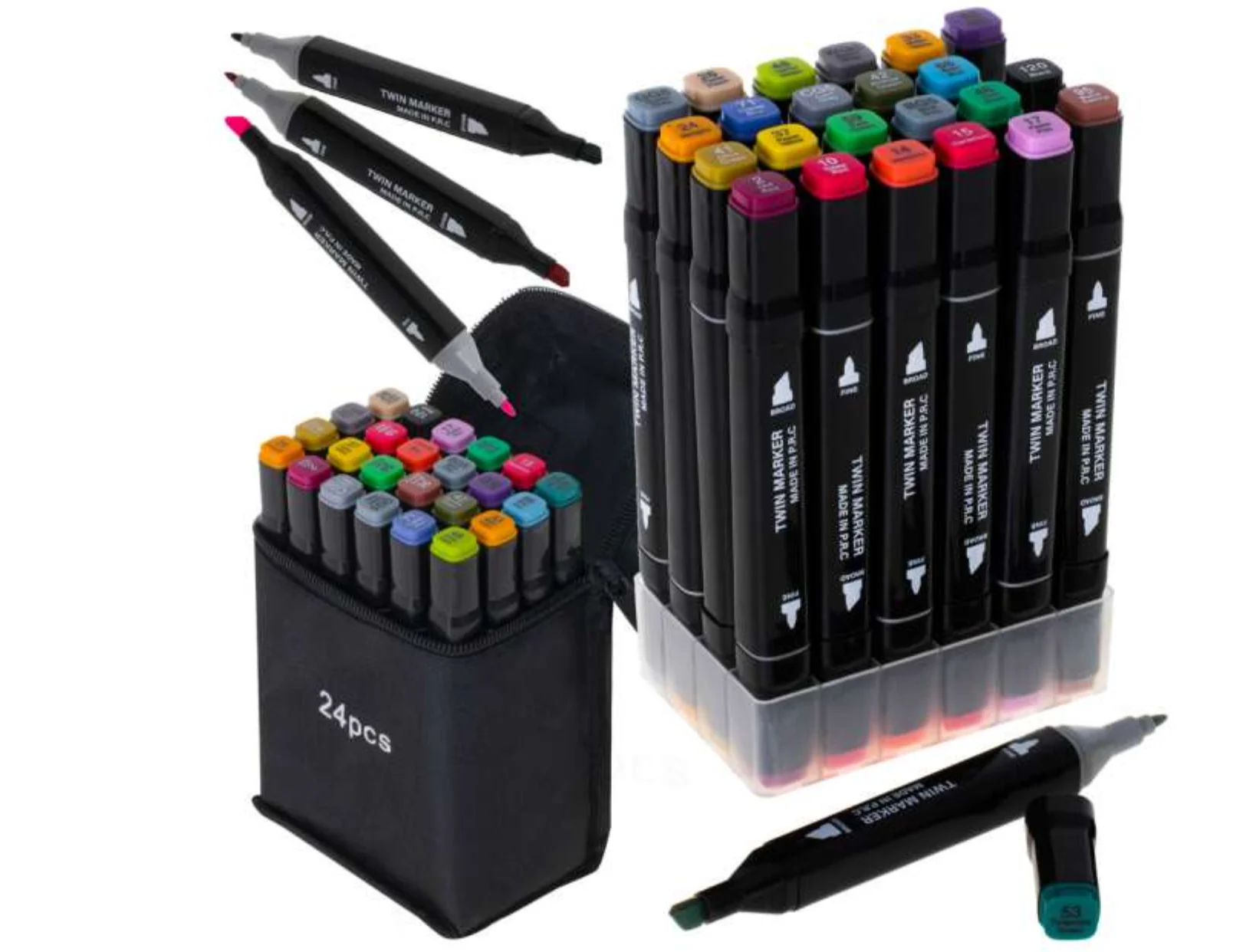 Набор маркеров для рисования 24 48 60 80 168 262 цветов на спиртовой основе
