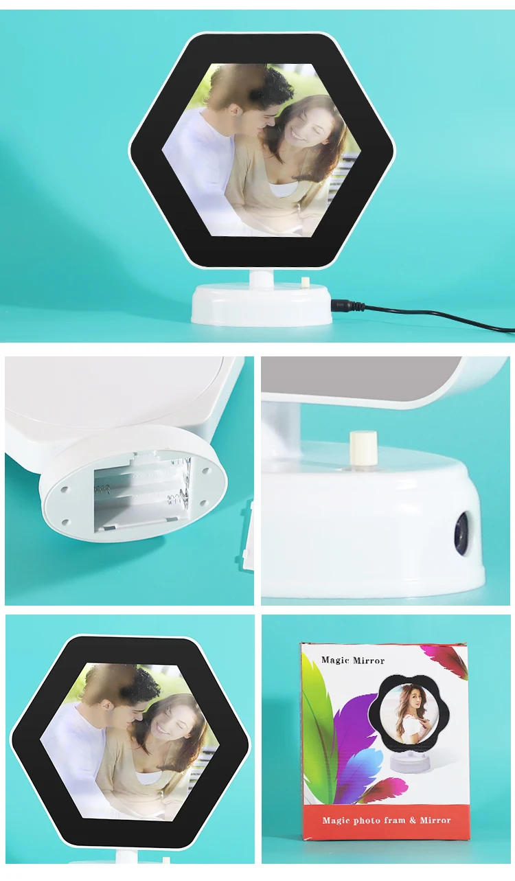 Hexagon Magic Mirrors Blanks Photo Frame Sublimation  MJ-09