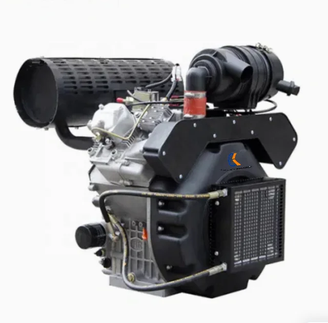 2V98FE V type twin cylinder air cooled diesel engine 22KW Air Cooled Two Cylinder Engine 30hp 3000rmp Taper Shaft