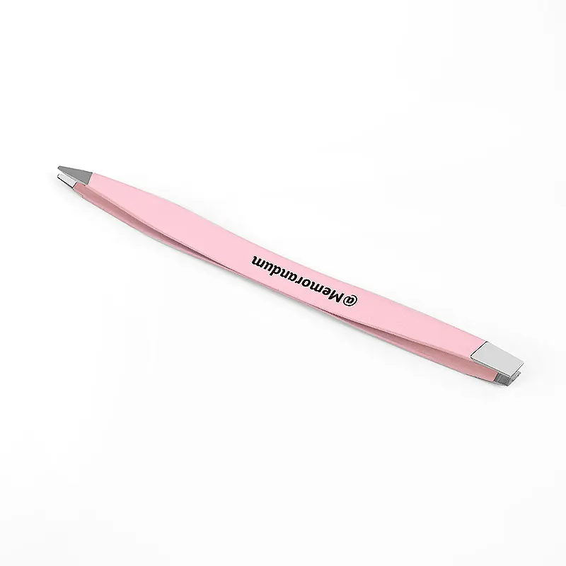 New Design Double-Ended Slanted Lash Tweezers Pink Eyebrow Eyelash Extension Tweezers with Fiber Tip Metal Material He8bc38c16aa045a6aa43e0faf4c86f15b