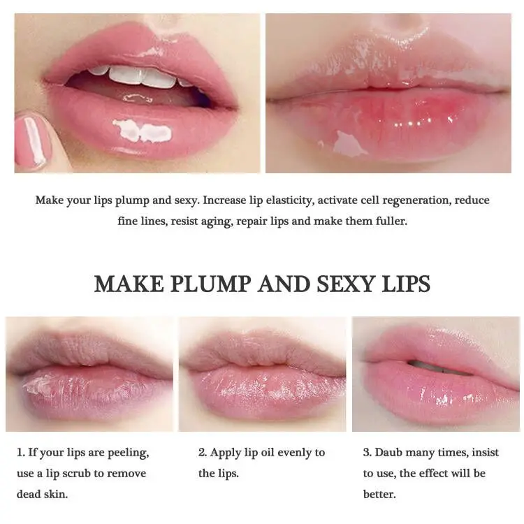 Customized Logo Vitamin E Moisturizing Shiny Lip Enhance Lip Plumper