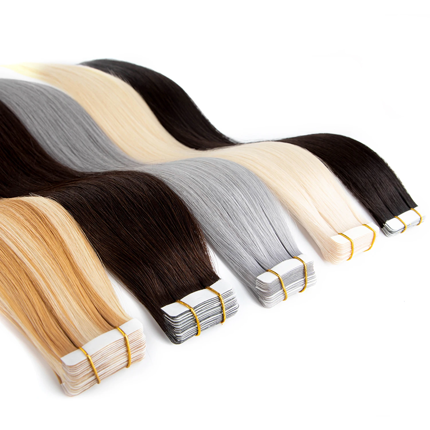 LeShine Factory Price Double Weft Human Cuticle Hair Invisible Tape Hair Extensions Human Hair