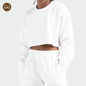 High Quality Blank Oversized Long Sleeves Sweatshiris Streetwear 360 Gsm Pullover for Women