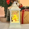White Rectangular wind lantern-christmas snowman