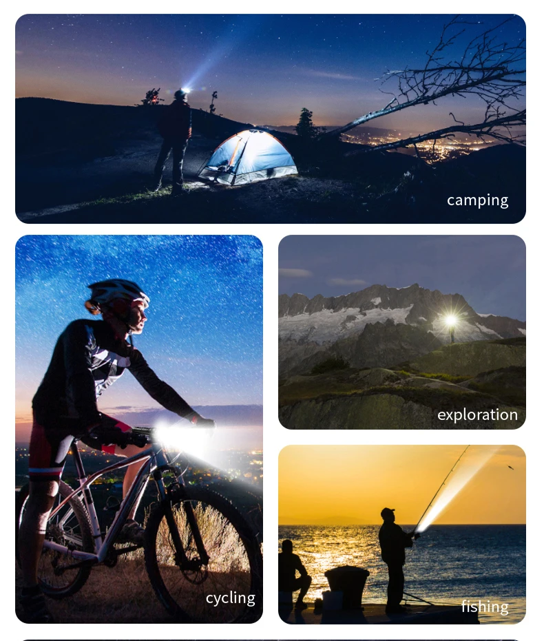 HD 1080P Sport Camera Waterproof 4K Helmet Bicycle Motorcycle Action Recording Camera Explosion Proof Flashlight Camera