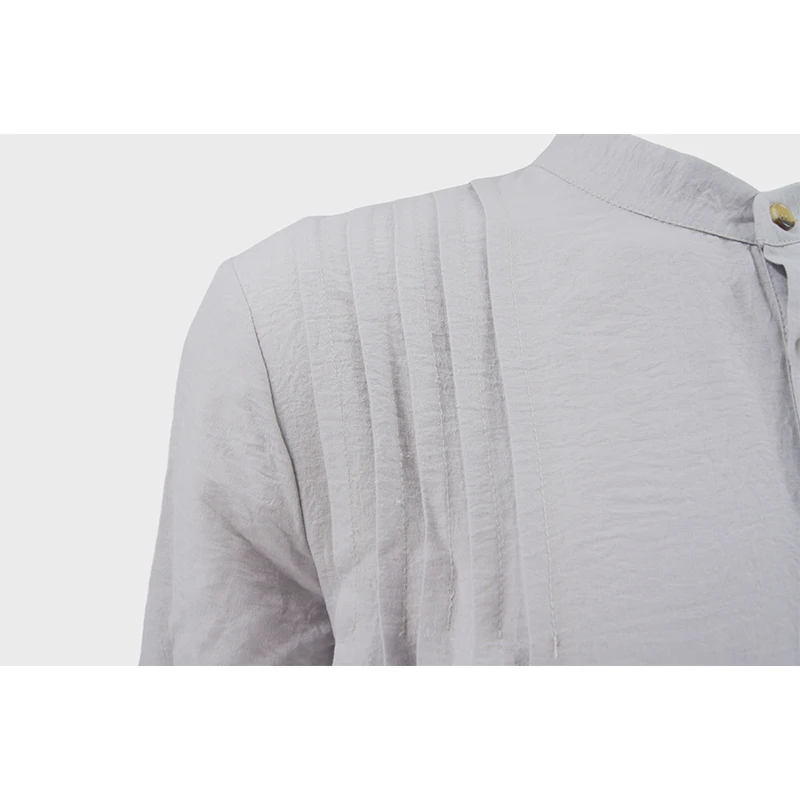 Breathable Arab Thobe for Men 2025 New Button Down Design Middle East Malaysian Style Muslim Shirt