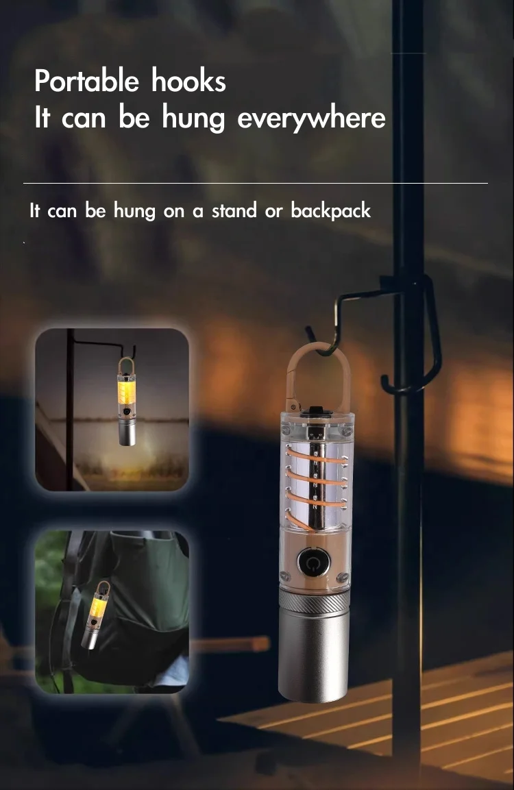 Открытый многофункциональный брелок аварийно-спасательный кемпинговый свет USB зарядка Водонепроницаемый светодиодный фонарик Сильный свет фонарик