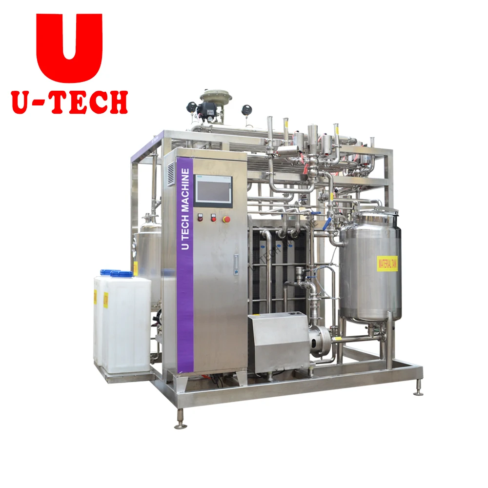 500L 1000L Plate Pipe Type Sterilization Pasteurization Small Milk Beverage Juice Pasteurizer Sterilizer UHT Machine