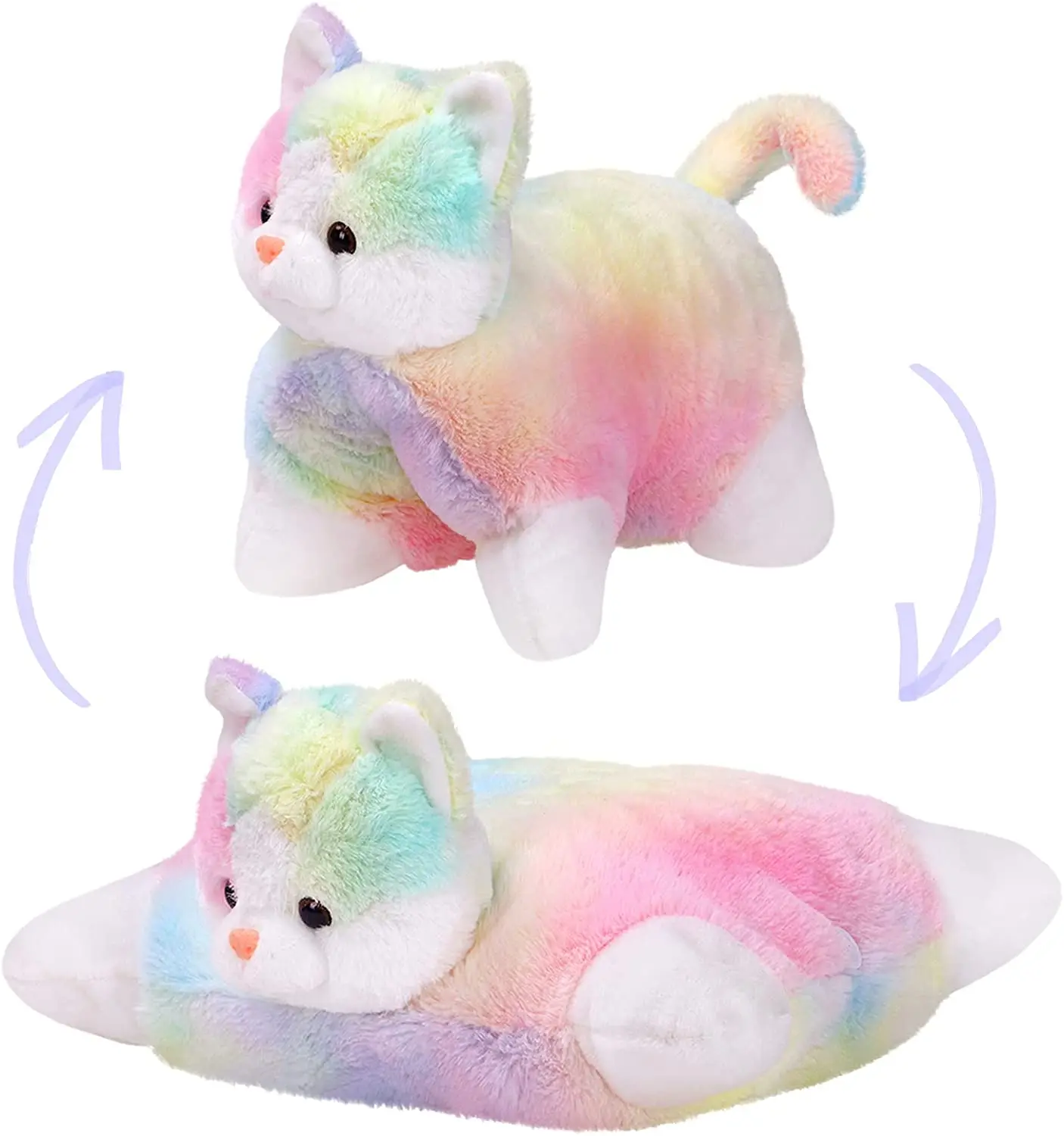 stuffed rainbow cat