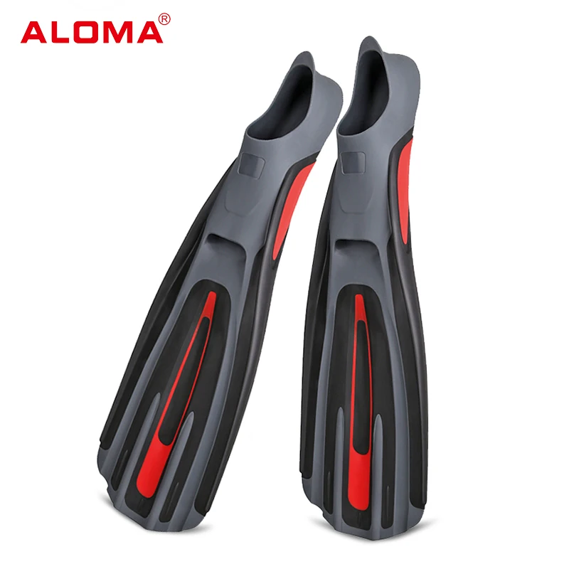 ALOMA free diving fins training mono full pocket swim snorkeling diving flipper long fins