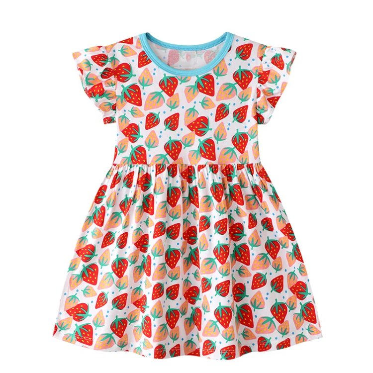 strawberry print dress girl