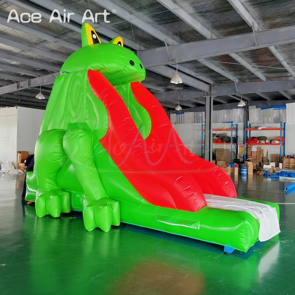 Latest Design Inflatable Frog Slide Bouncy Water Slide for Kids, Garden Trampoline Park & Adventure Park, Inflatable Slide