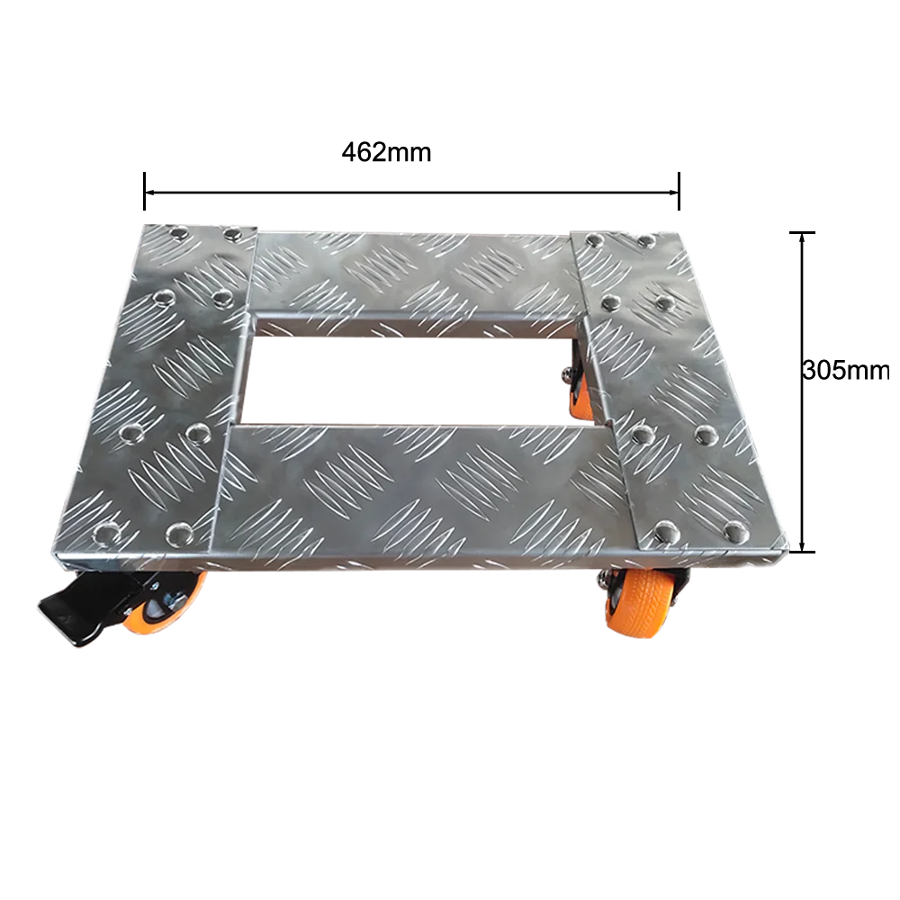 Aluminum Moving Dolly with 2 Swivels and 2 Wheels with Brakes for Moving Heavy Duty Goods Furniture Dolly