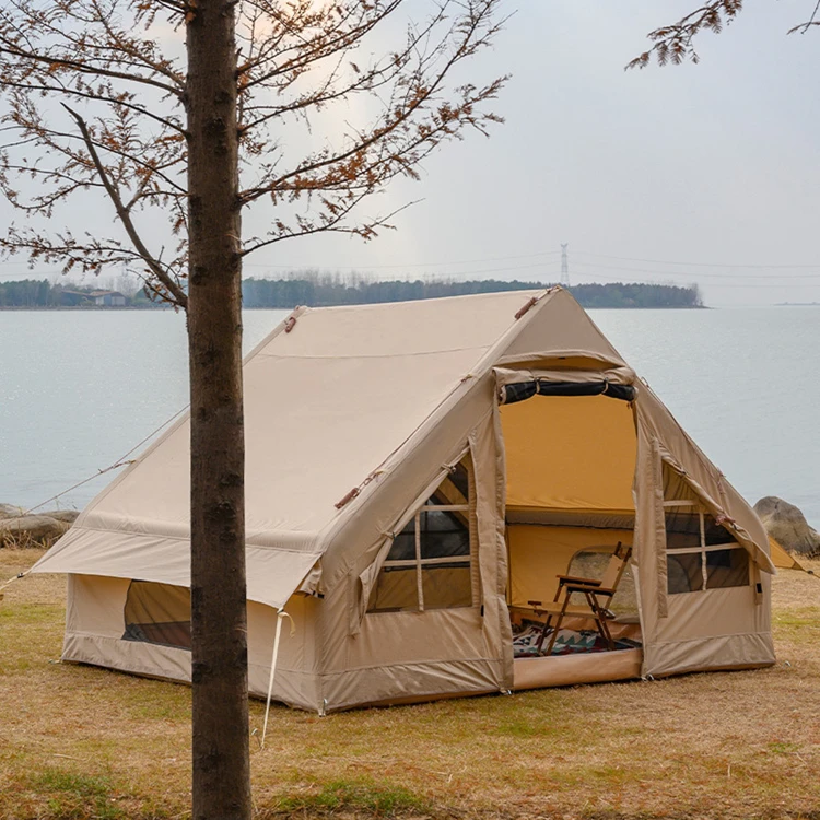 Custom Multi Persons Large Two Room Waterproof Inflatable House Air Tent Outdoor Inflatable Camping Tent