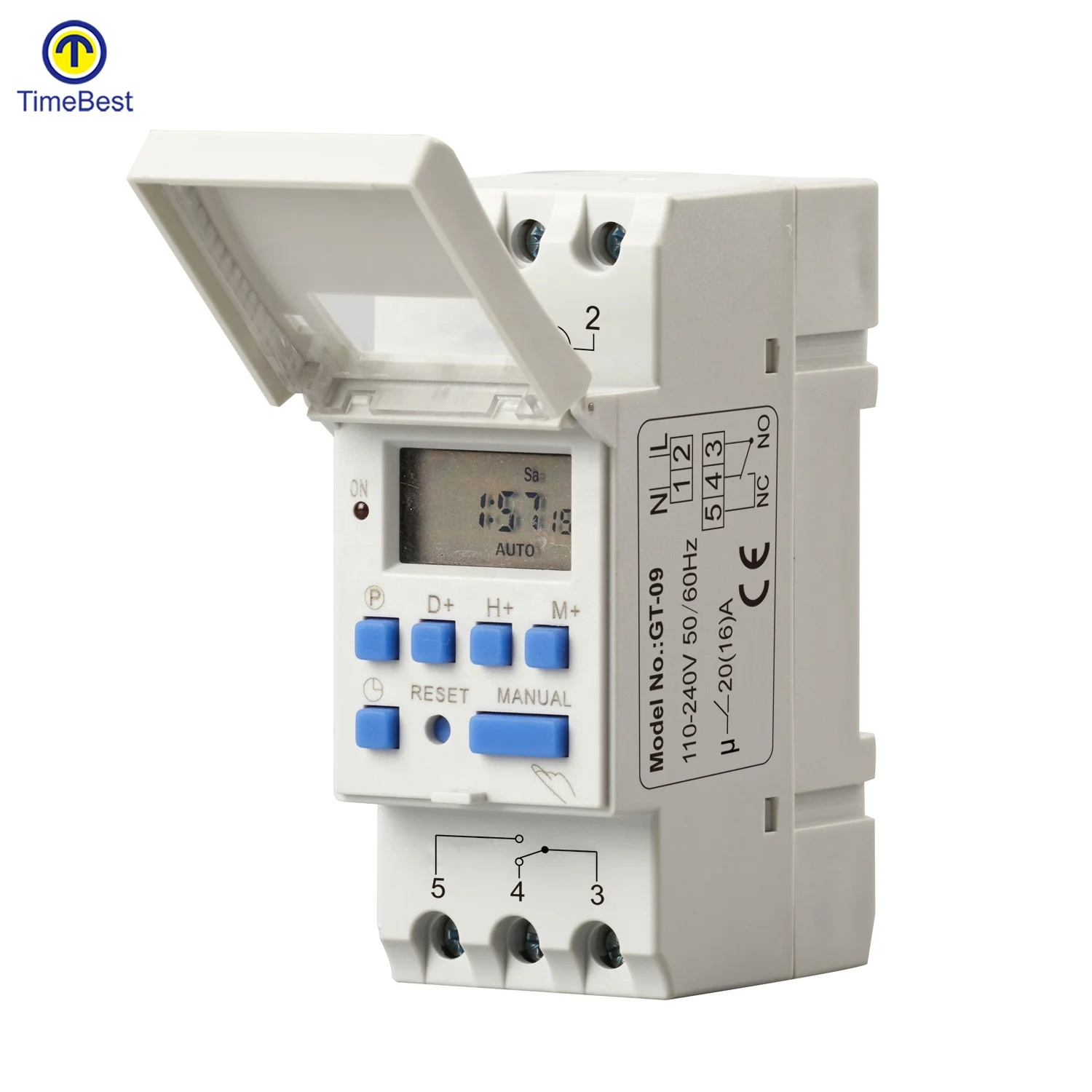 Wall Mounted Power Outlet Socket  Digital Timer Switch 220V