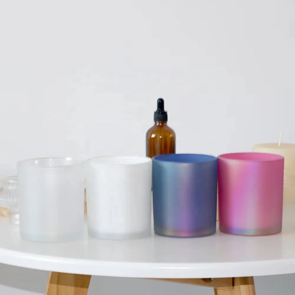 Индивидуальный логотип, самая низкая цена, уникальные переливающиеся банки для свечей 100 мл 200 мл 320 мл 440 мл с крышками и коробками для домашнего декора