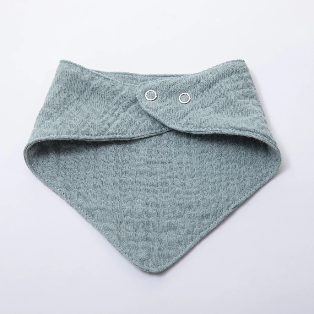 Wholesale triangle muslin bib baby newborn anti-dirty bib breathable soft and comfortable details