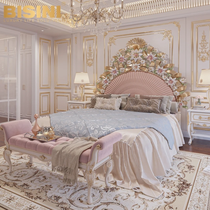 Beauteous Italy Milan Style Big House Princess Girls Bedroom Pink