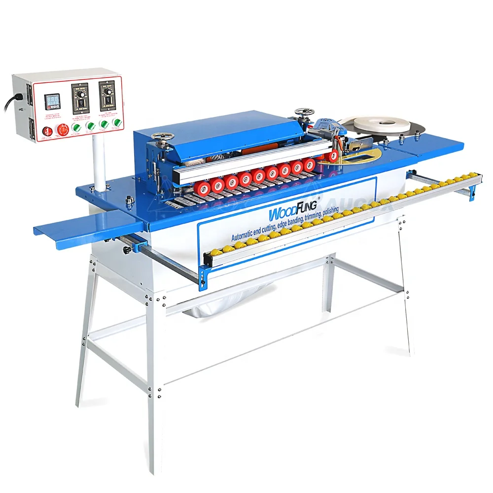 Furniture Tabletop Trimming Edge Double Press Woodworking Edge Banding Machine