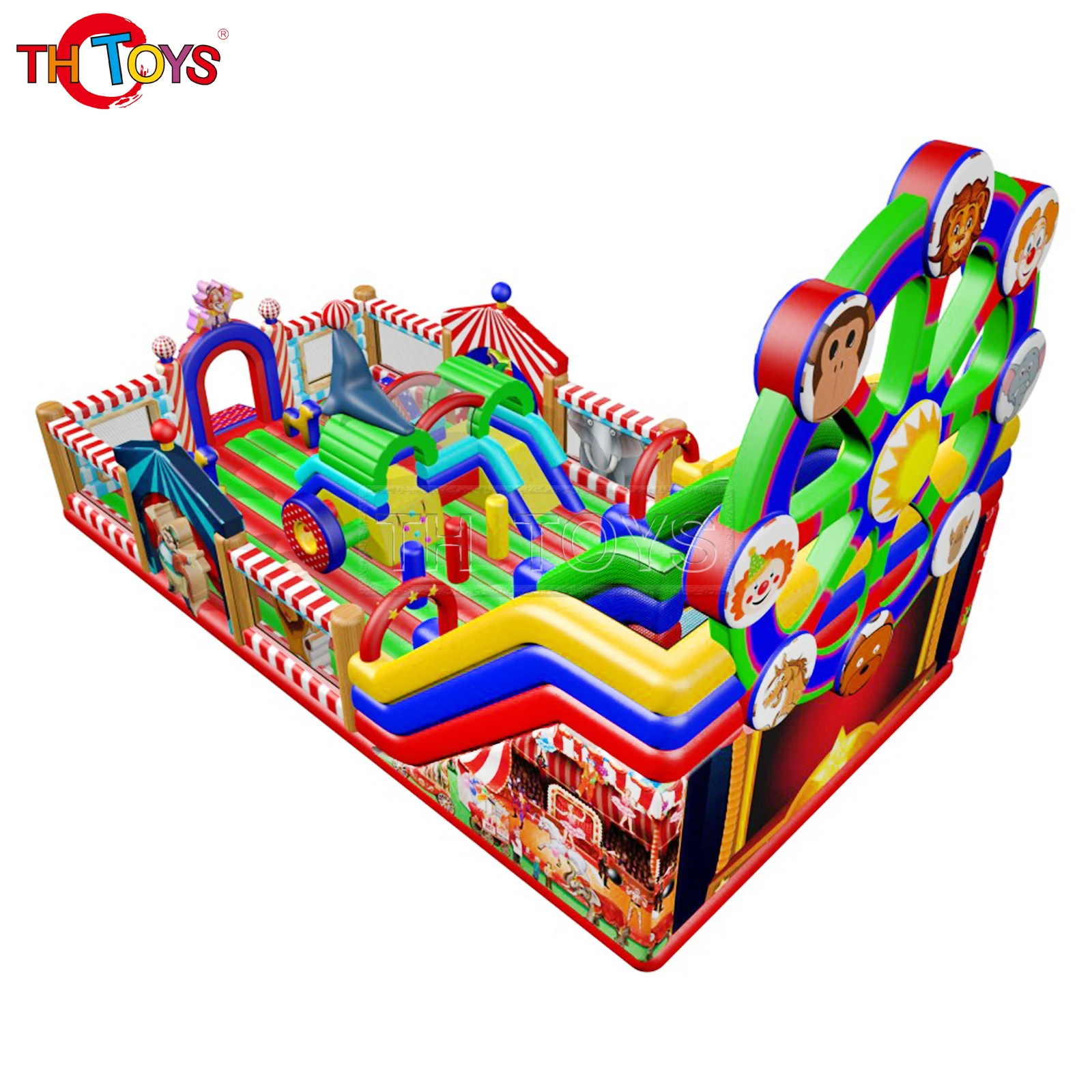 Circus Clown Inflatable Slide Outdoor Large Trampoline Children's Inflatable Slide