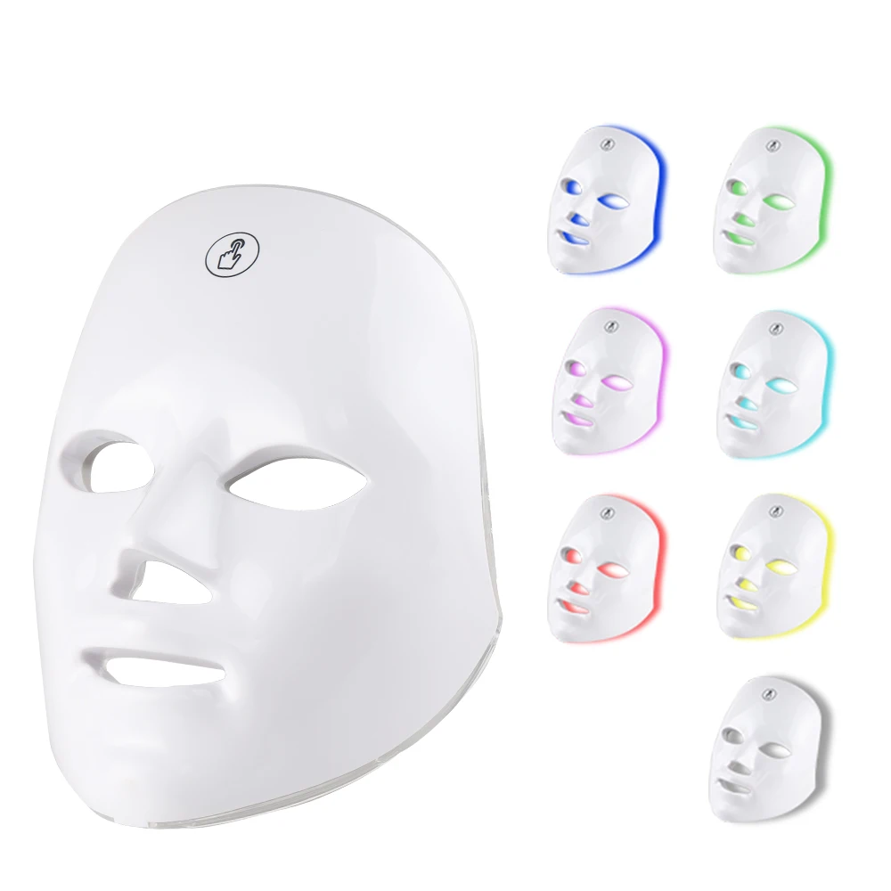 Near Infrared Mascara Pdt 7 Color Photon Led Light Therapy Lamp 660Nm 850Nm Facial Masks Anti-Aging Red Led Face Therapy