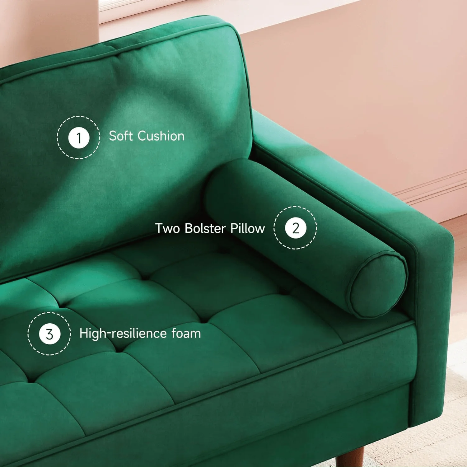 SANS Hot Sales of Wayfair Modern Couches with Button Tufted Loveseat Sofa for Living Room
