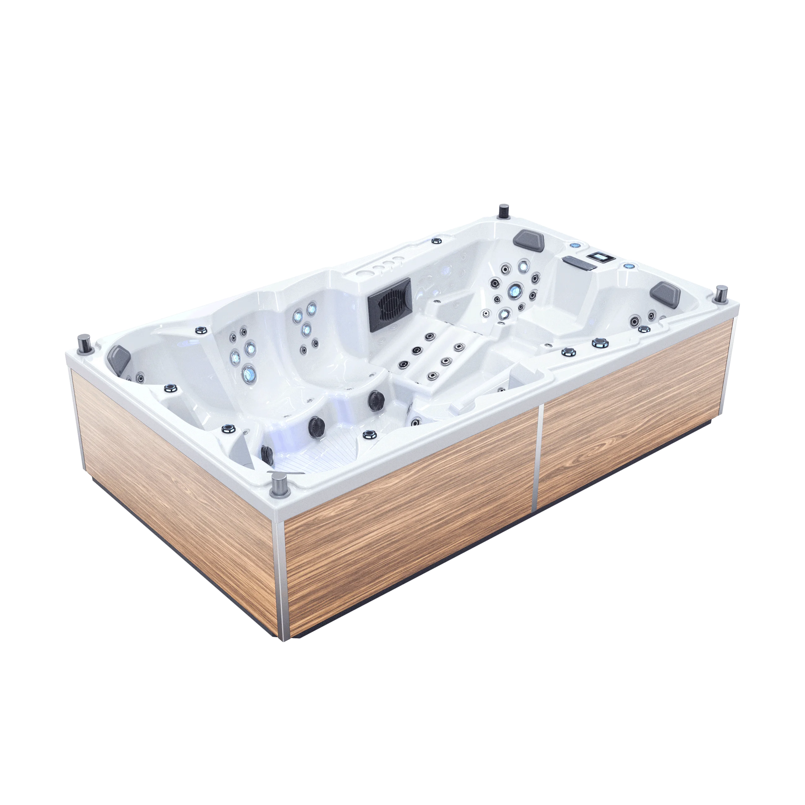 Outdoor 8 Person Large Space Swim Spa Hot Tub 9 Persons Use whirlpool Hydromassage Bathtub Spa Tubs