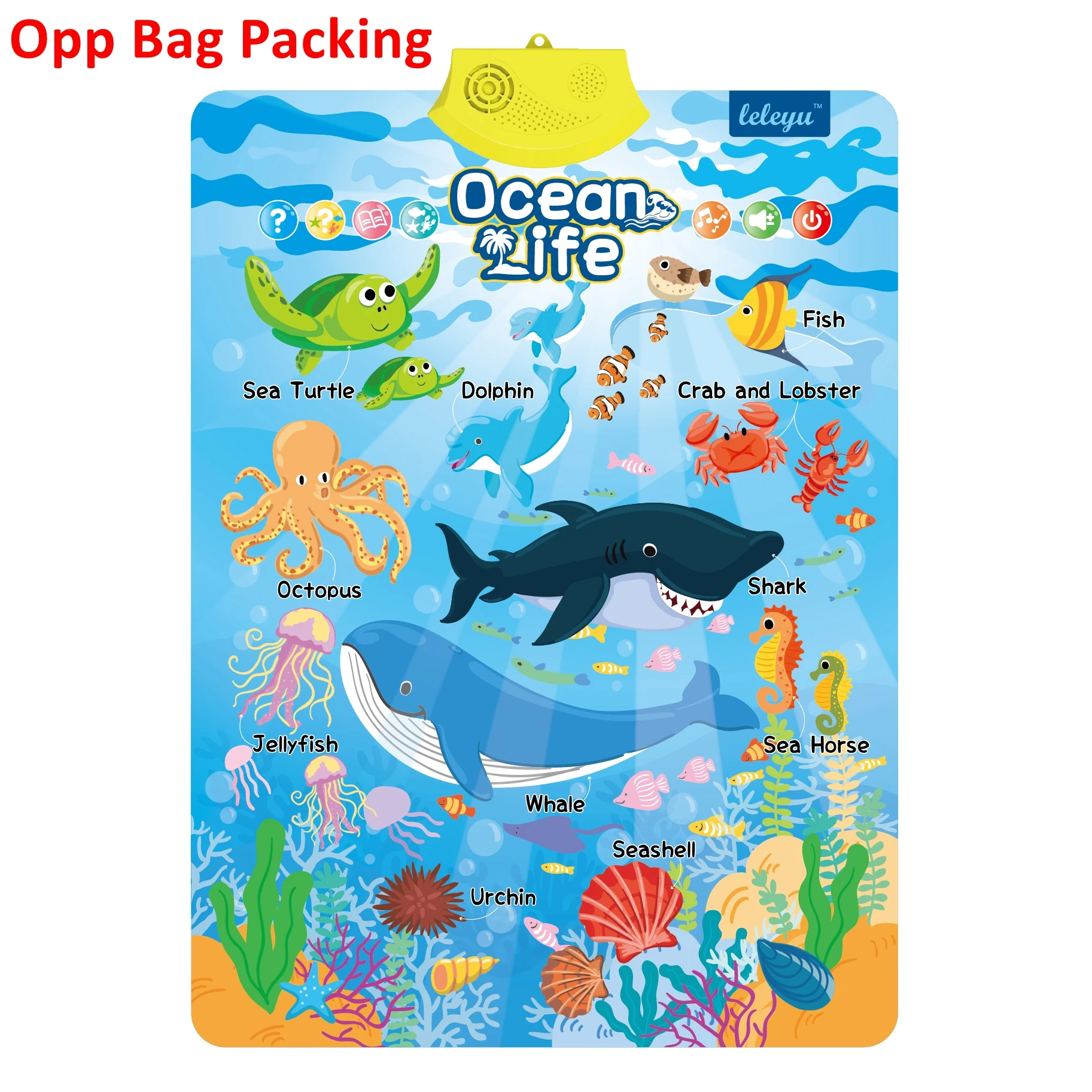 Ag06-2 Ocean Animals Talking Poster Marine Life Chart Fun Facts Of Each  Animal In The Sea Funny Game To Find Sea Animals Toy - Buy Ocean Animals  Poster,Marine Life Chart,Talking Poster Product