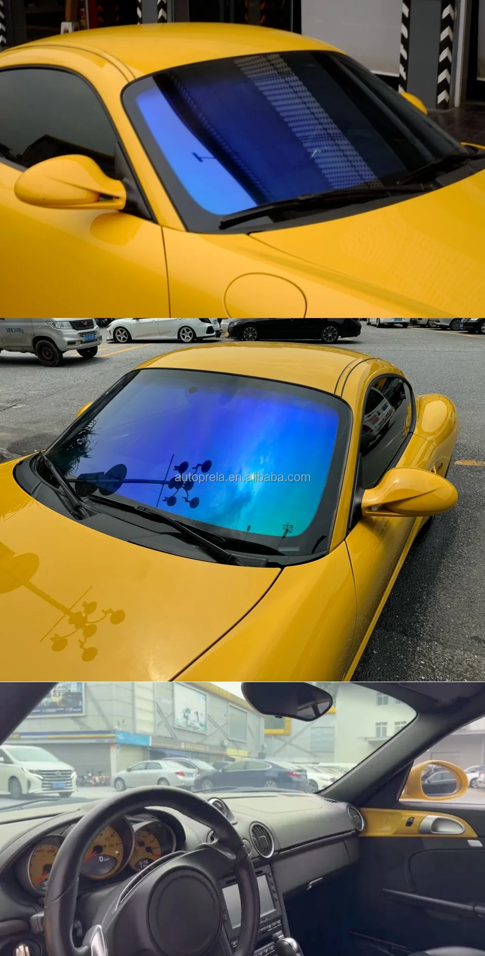 Car Window Solar Film Glass Blue Chameleon Tint Nano Ceramic Sun Block ...